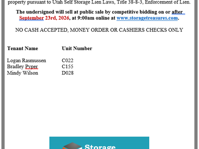 Notice of Public Auction