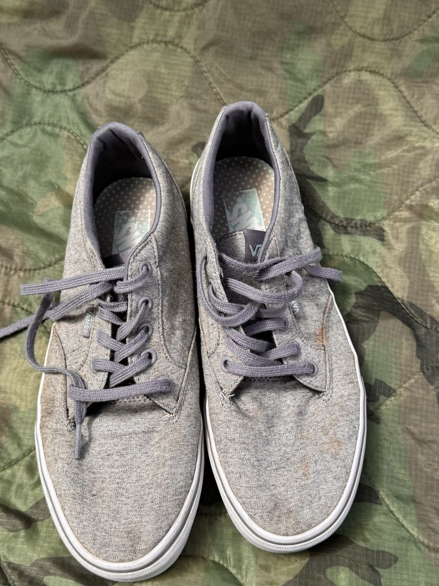 Vans Authentic Gray Canvas Sneakers - Women's 10