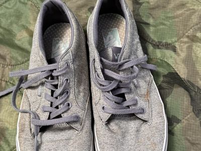 Vans Authentic Gray Canvas Sneakers - Women's 10