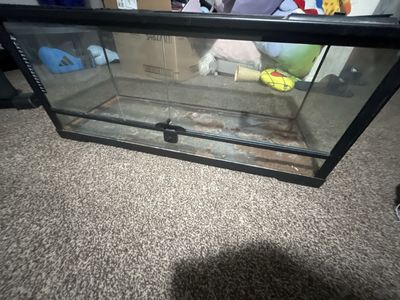 Glass Reptile Terrarium Tank with Front Opening Sliding Doors