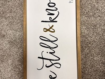 Farmhouse Style Be Still & Know Psalm 46:10 Wood Framed Wall Art Decor 18" x 9"