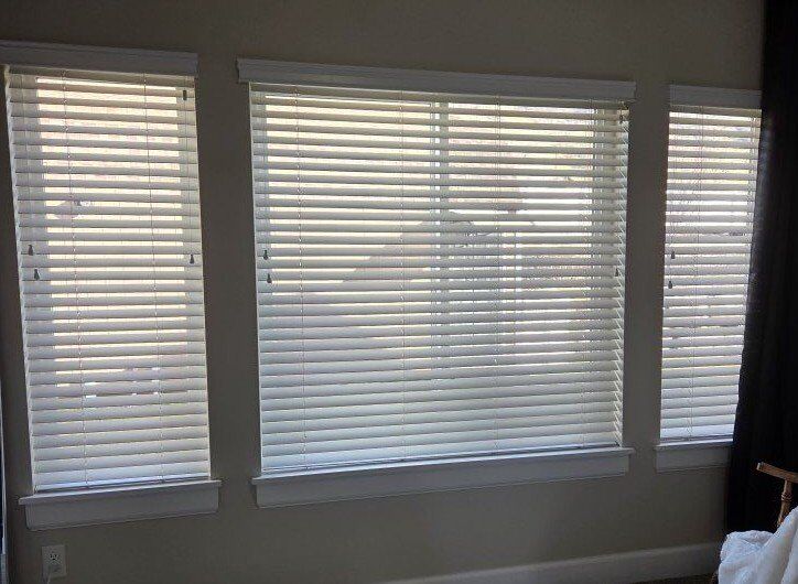 Real 2" White Wood Blinds w/ Valances & Hardware