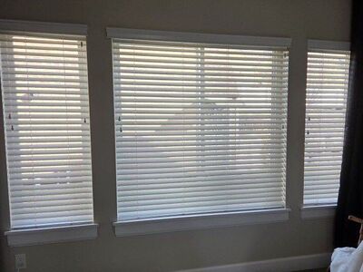 Real 2" White Wood Blinds w/ Valances & Hardware