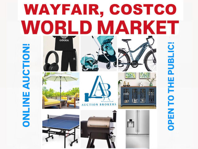 WAYFAIR WORLD MARKET COSTCO Liquidation ONLINE AUCTION! Mon & Thurs 7pm!