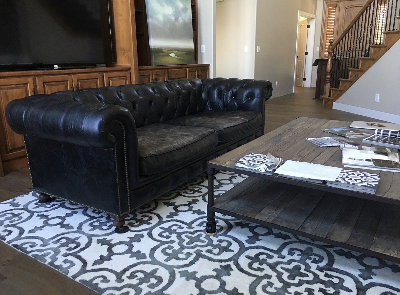 10’x14’ Ivory/Charcoal Indoor Wool Area Rug, Handmade from Safavieh Collection