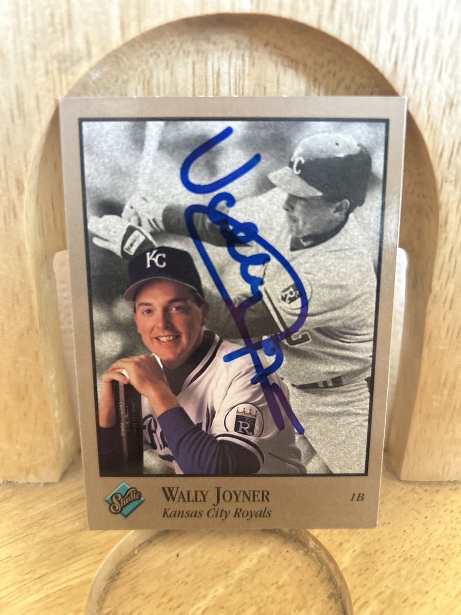 Wally Joyner Kansas City Royals Autograph 1992 StudioAuto Baseball Card Hand Signed BYU COUGARS Superstar