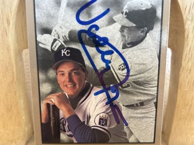 Wally Joyner Kansas City Royals Autograph 1992 StudioAuto Baseball Card Hand Signed BYU COUGARS Superstar