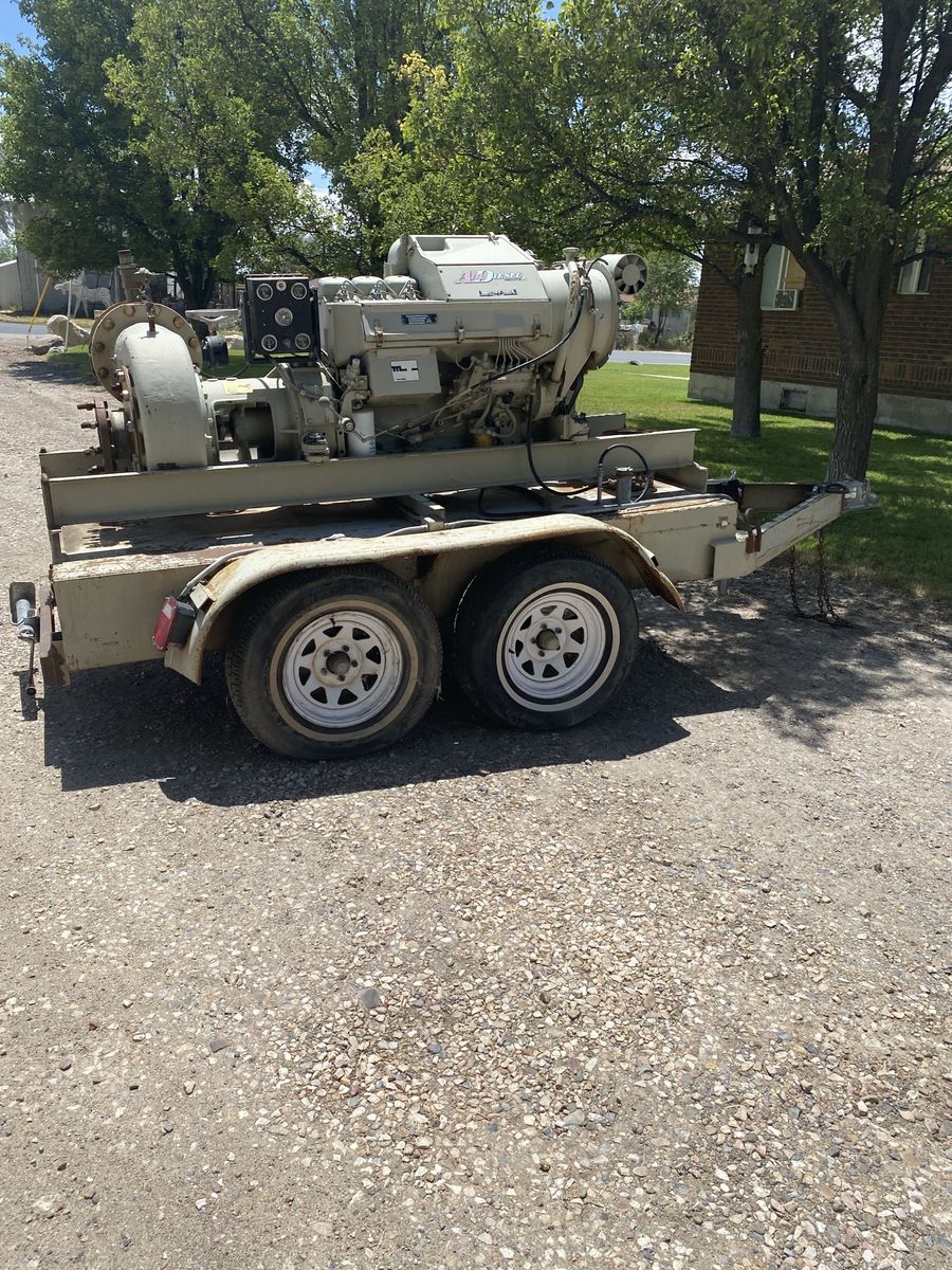Industrial Water Pump on Trailer - Used, Heavy-Duty, Trailer Mounted