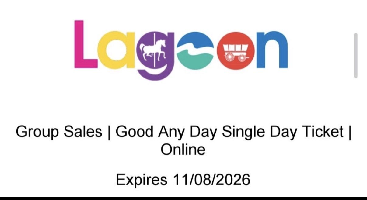 Lagoon ticket