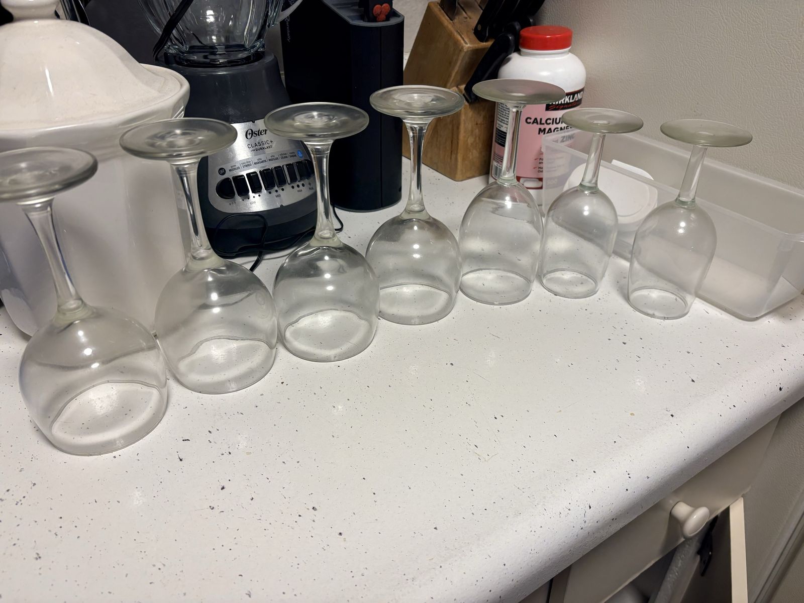 Different size wing glasses