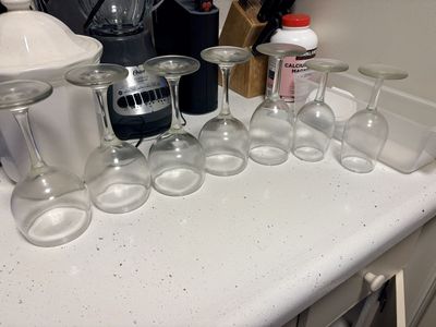 Different size wing glasses