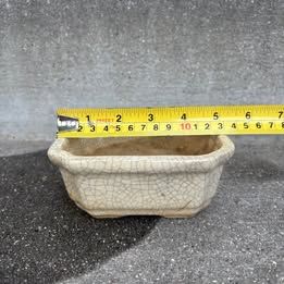Crackle Glaze Ceramic Bonsai or Succulent Planter