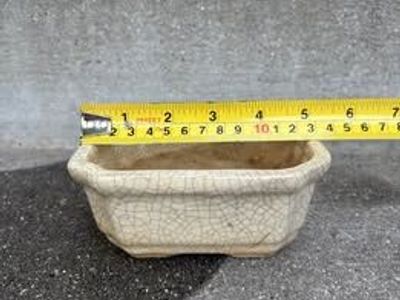 Crackle Glaze Ceramic Bonsai or Succulent Planter