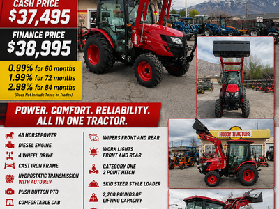 NEW 474 TRACTOR, LOADER & CAB PACKAGE – READY TO WORK!