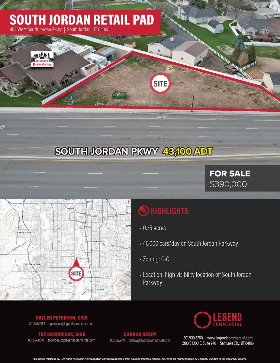 .35 AC Retail Land on South Jordan Pkwy