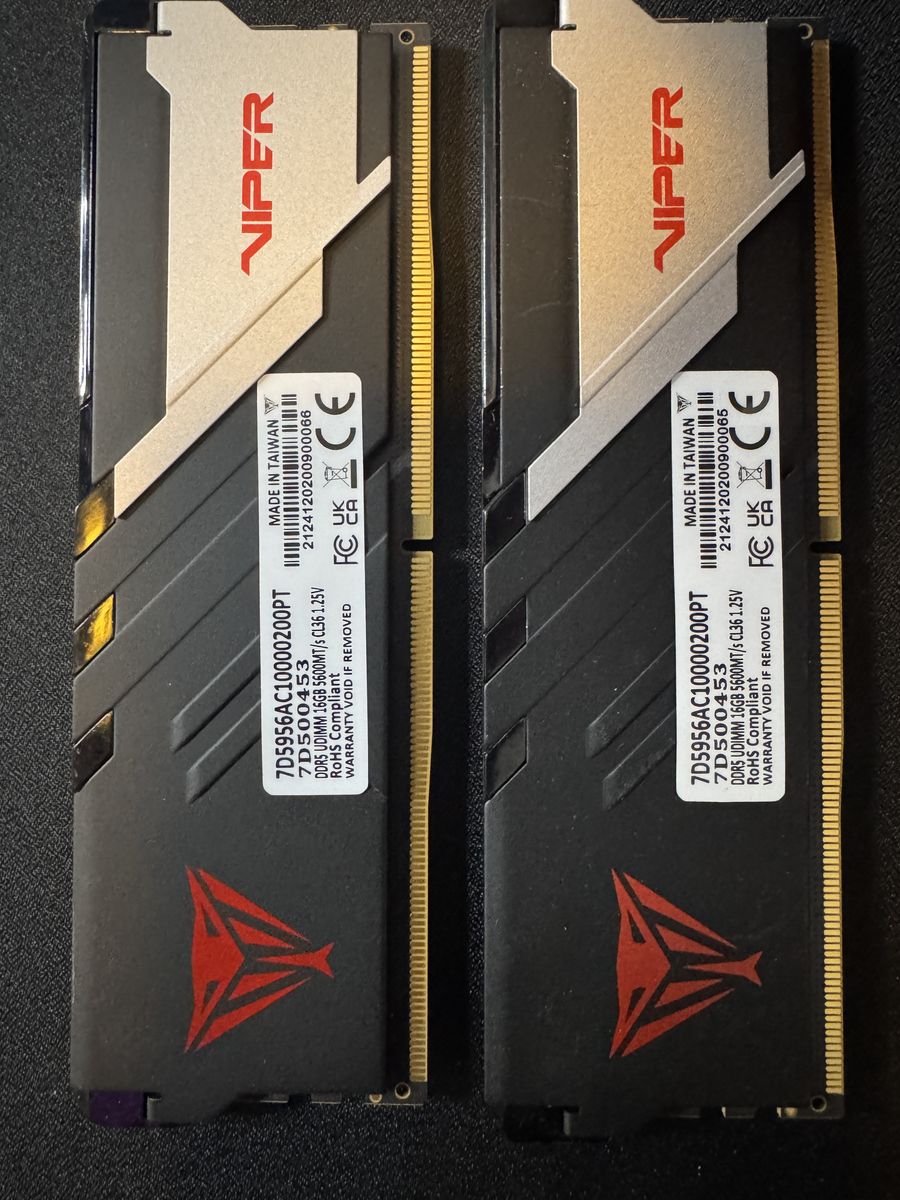 Patriot Viper Venom DDR5 RAM 32GB (2x16GB) 5600MT/s