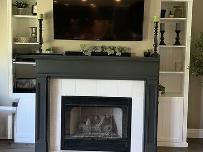 2 Tall White Side Shelves