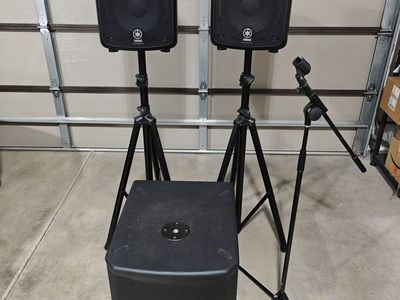 Yamaha Stagepas 600i DJ PA Speakers & JBL Subwoofer
