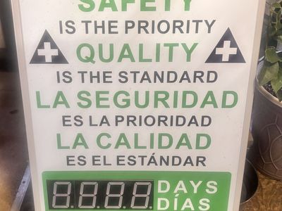 Safety Is The Priority Digital Days Without An Accident Sign Board with Remote