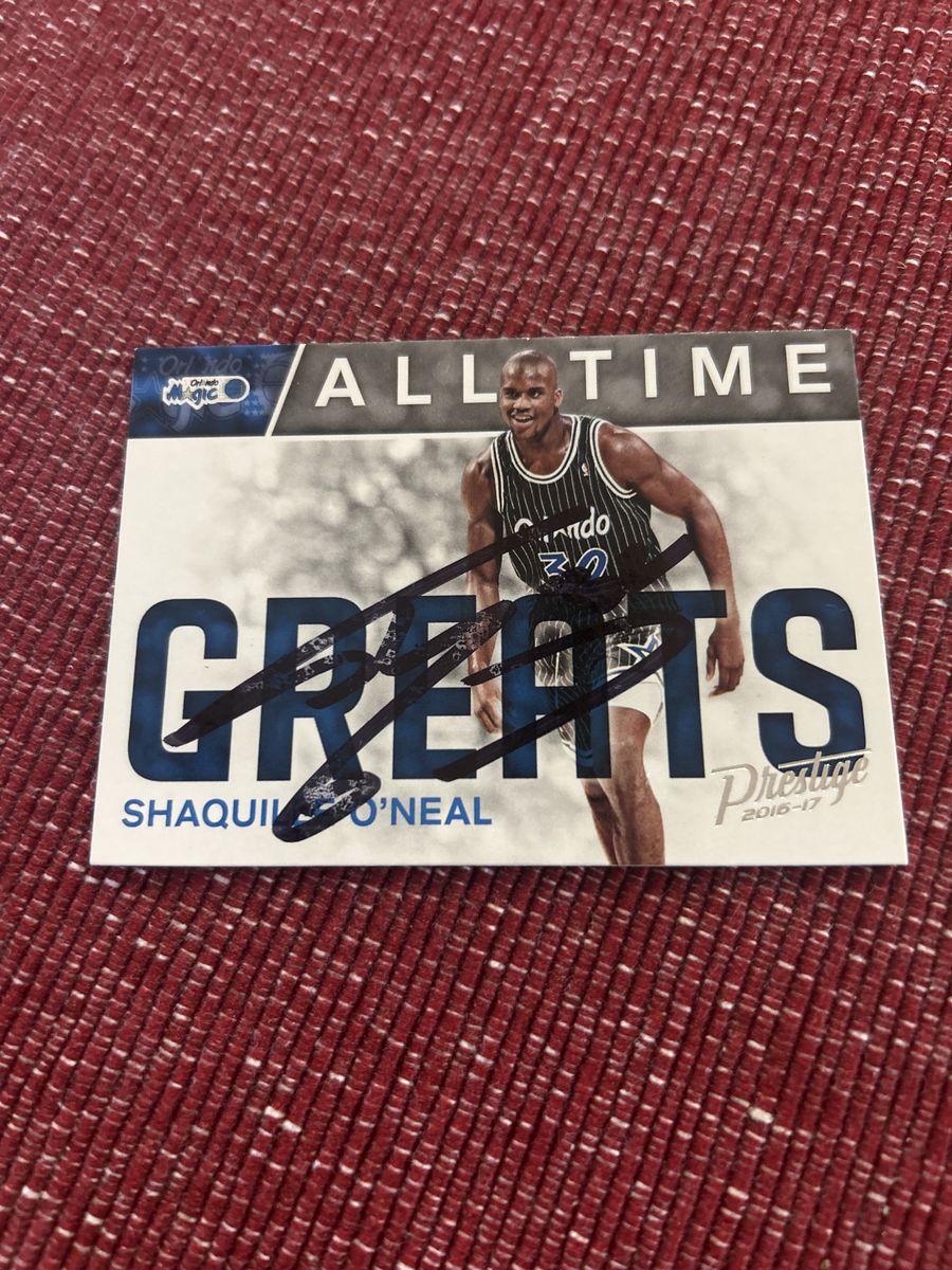 2016-17 Prestige Auto Shaquille O'Neal Autograph Shaq Hand Signed “All-Time Greats” Orlando Magic NBA Basketball