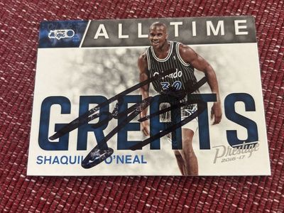 2016-17 Prestige Auto Shaquille O'Neal Autograph Shaq Hand Signed “All-Time Greats” Orlando Magic NBA Basketball