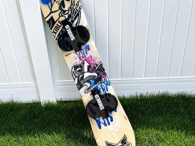 Flexible Flyer 51" Wood Youth Snowboard with Shred Bindings