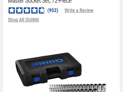 QUINN 3/8 in. Drive SAE and Metric Master Socket Set, 72-Piece