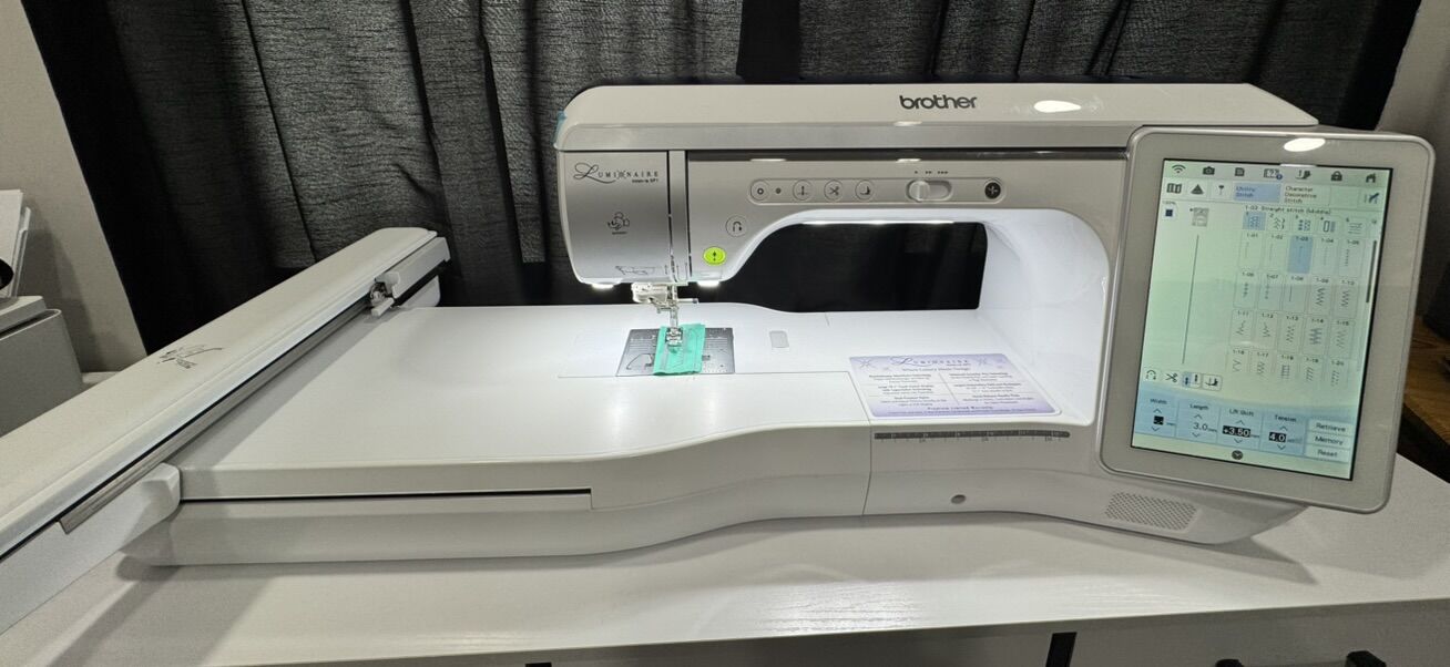 Brother Luminaire XP1 – Kits 1–3 Installed | PE-Design Plus | Luggage!