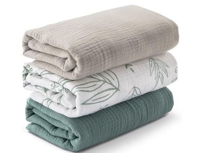 Baby muslin blankets 3-pack