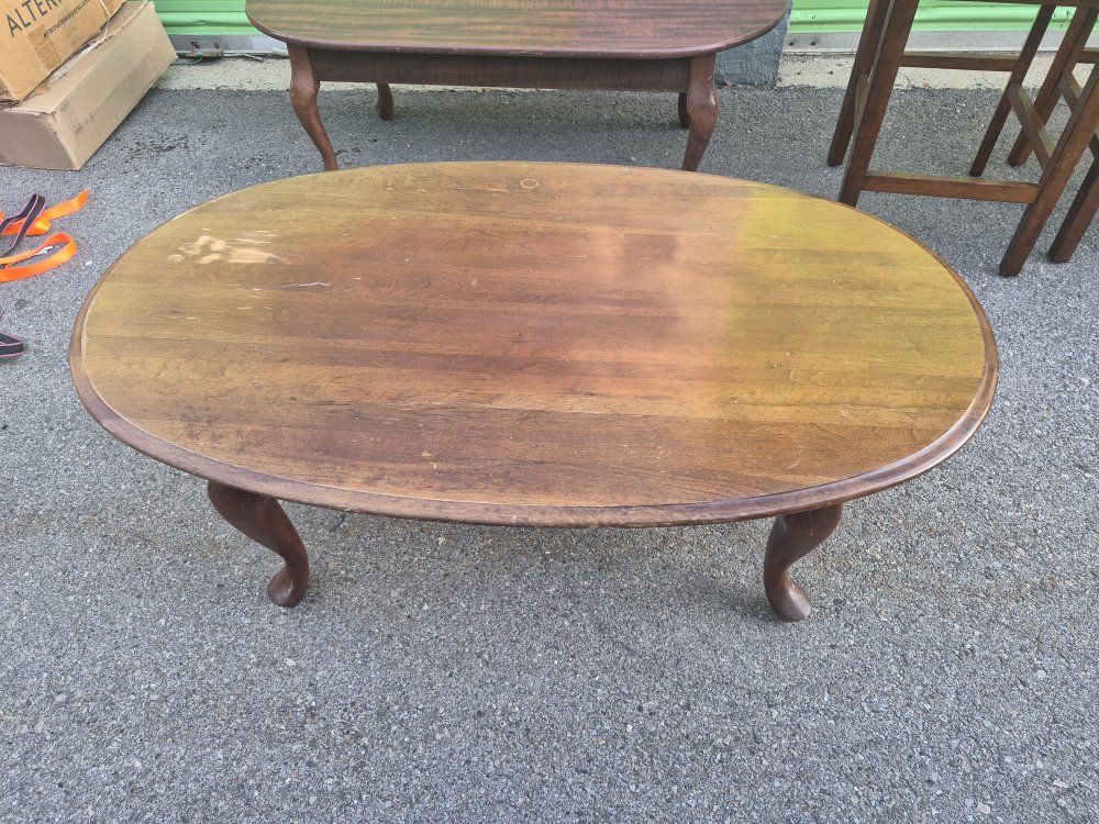 vintage oval coffee table