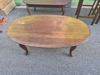 vintage oval coffee table