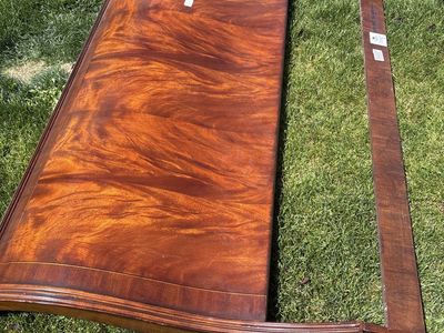 Mahogany Queen bed frame.