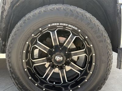 20x10 RDR wheels in both 6×135mm and 6x139.7mm lug pattern with 275/60r20 Open Range A/T tires