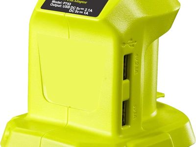 18V Battery USB Adapter Power Source 2-Ports for Ryobi P743 18-Volt, Compatible with Ryobi 18V Lithium-Ion Battery