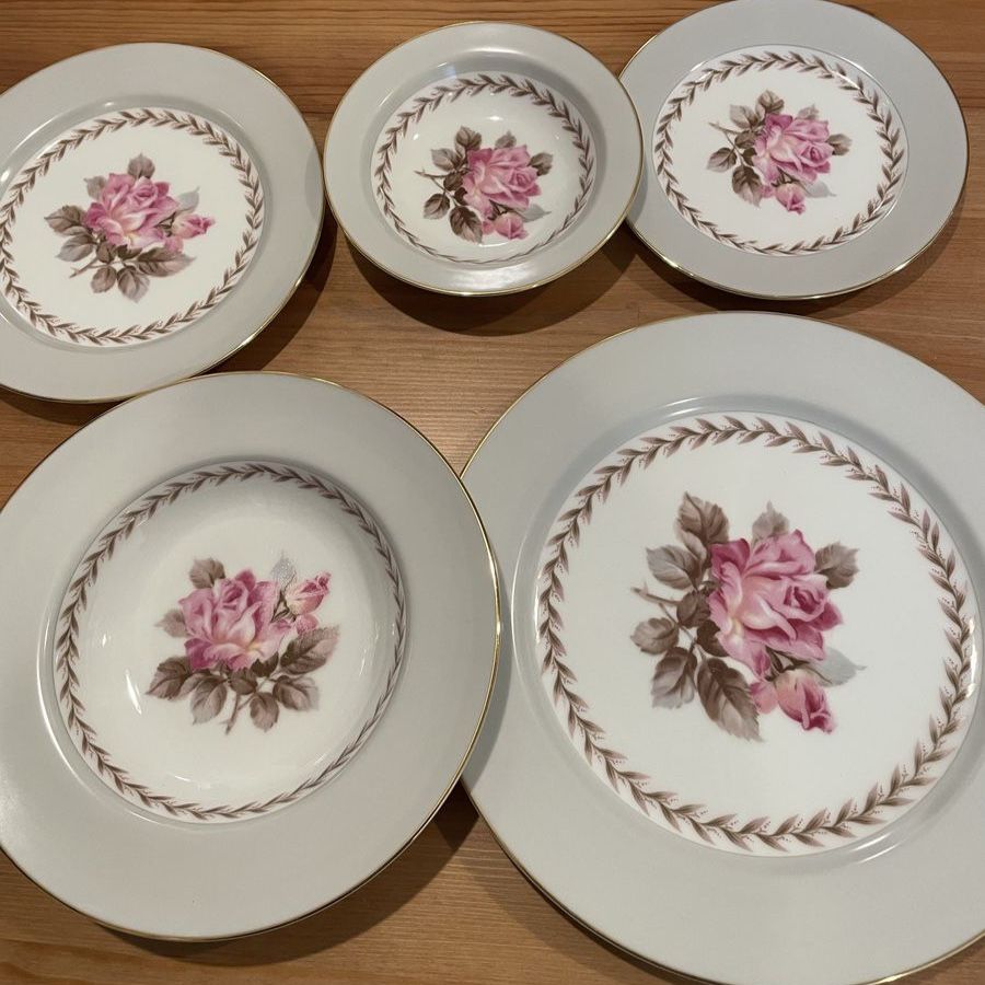 1950s vintage Noritake China.  Rosewood  pattern