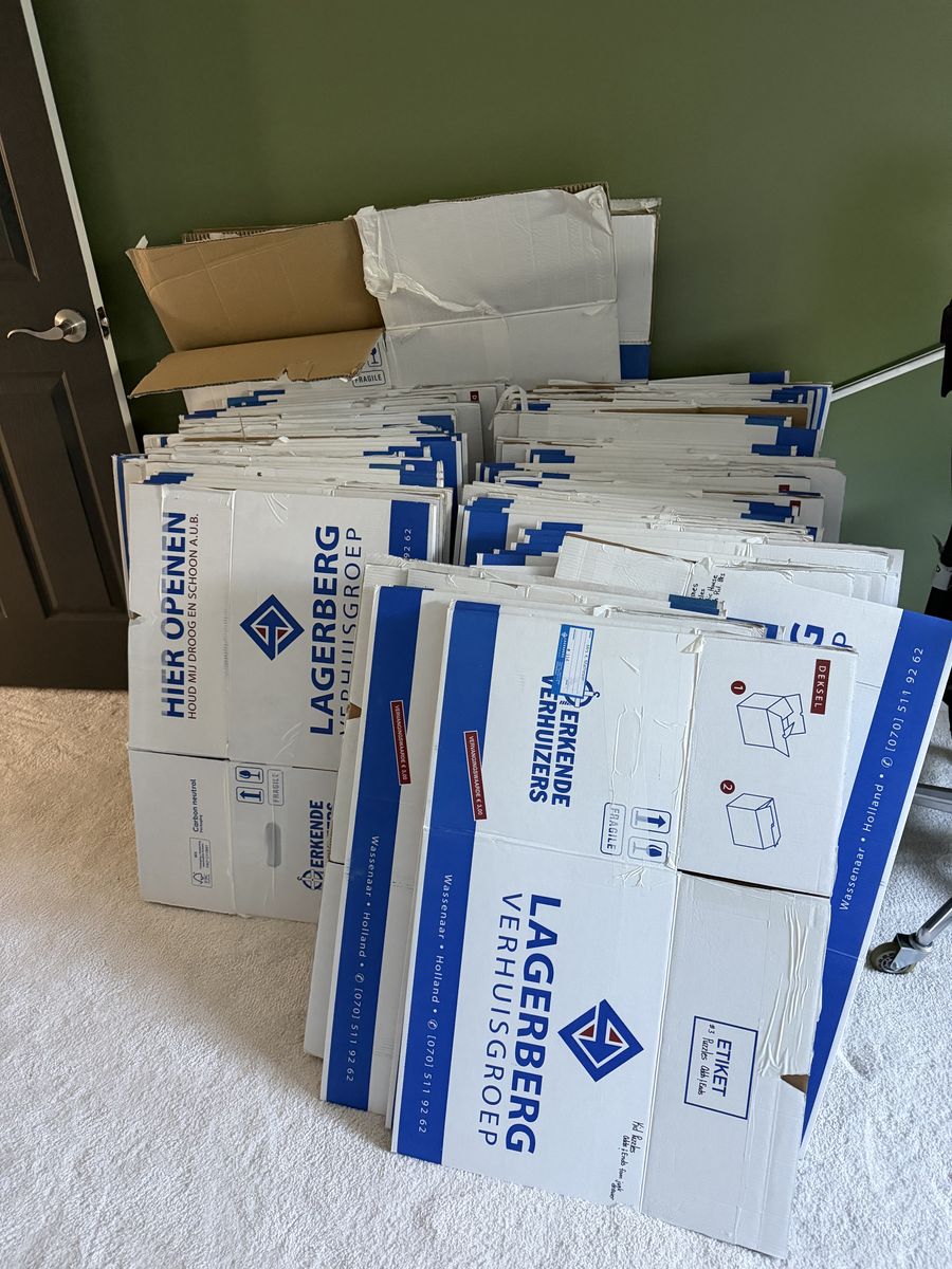 84 moving boxes