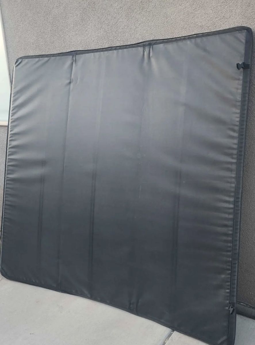 Black Folding Tonneau Cover for Truck Bed - Toyota or other short bed truck
