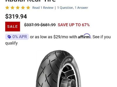 Metzeler ME888 Marathon Ultra Radial Rear Tire 180/70R-16 Motorcycle Tire