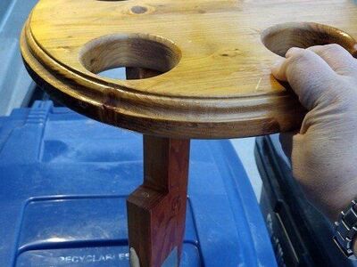 COLLAPSIBLE HANDCRAFTED WOOD TRAY FOR SALE