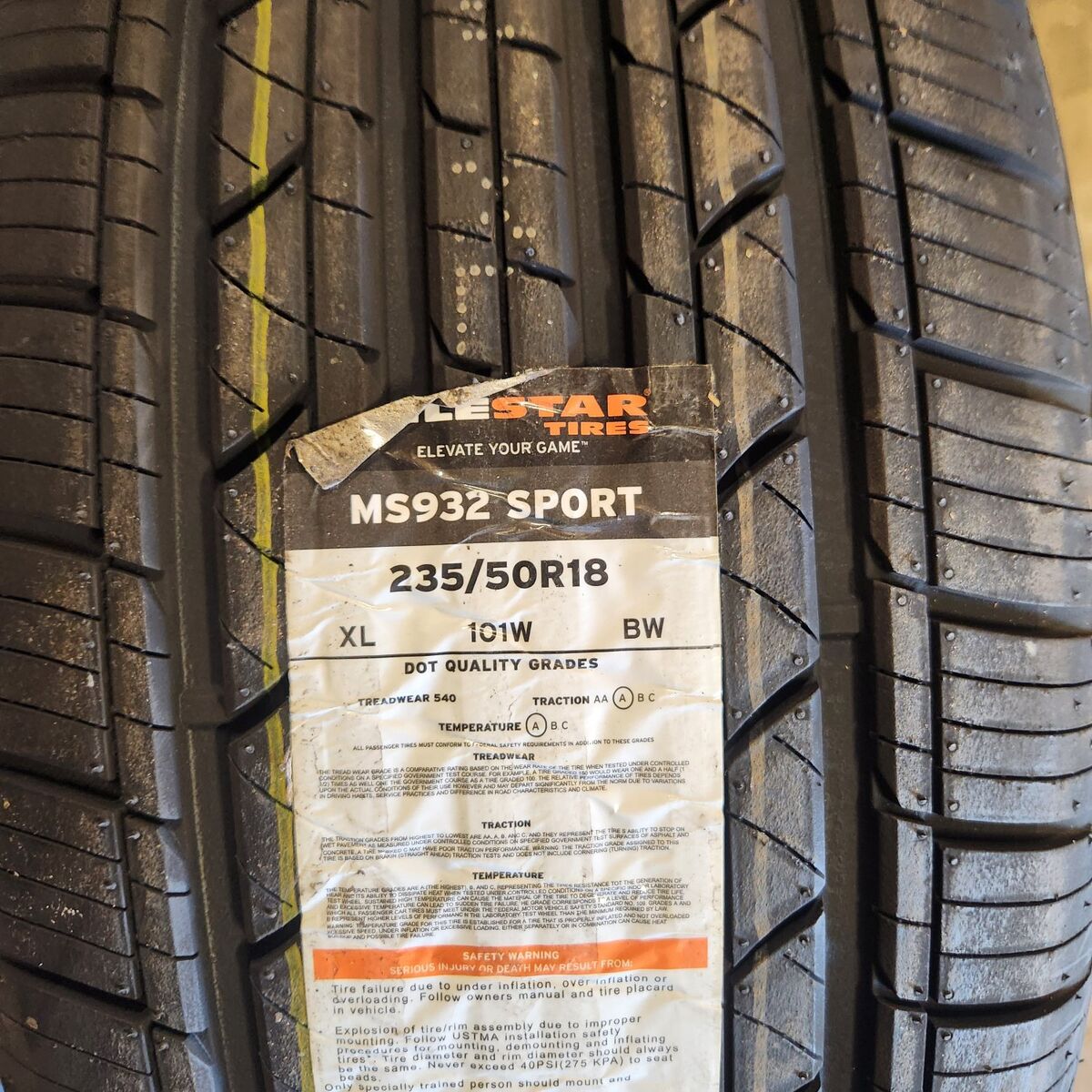 235/50r18 milestar ms932 sport