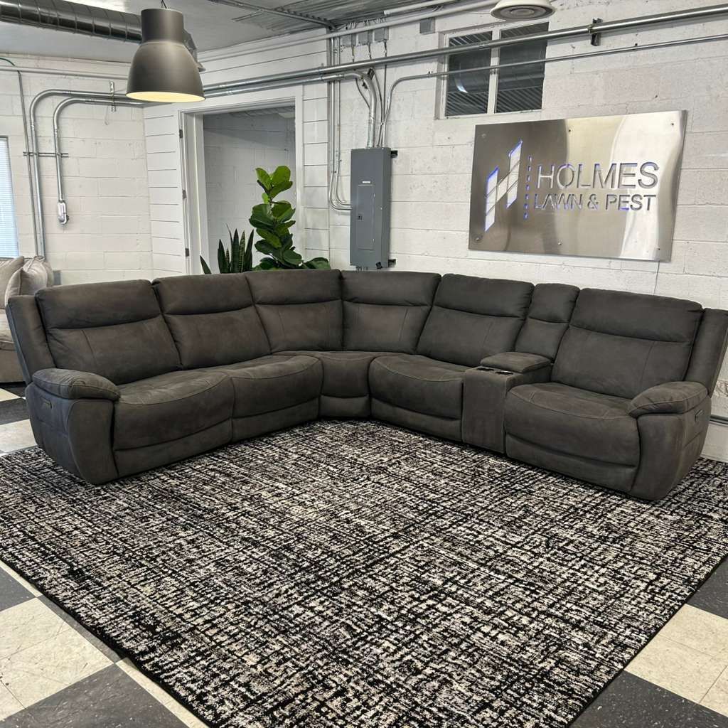 COSTCO ZAKARY FABRIC 6-PIECE POWER RECLINING SECTIONAL W/ POWER HEADRESTS!!