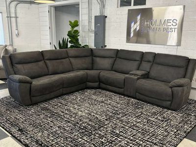 COSTCO ZAKARY FABRIC 6-PIECE POWER RECLINING SECTIONAL W/ POWER HEADRESTS!!