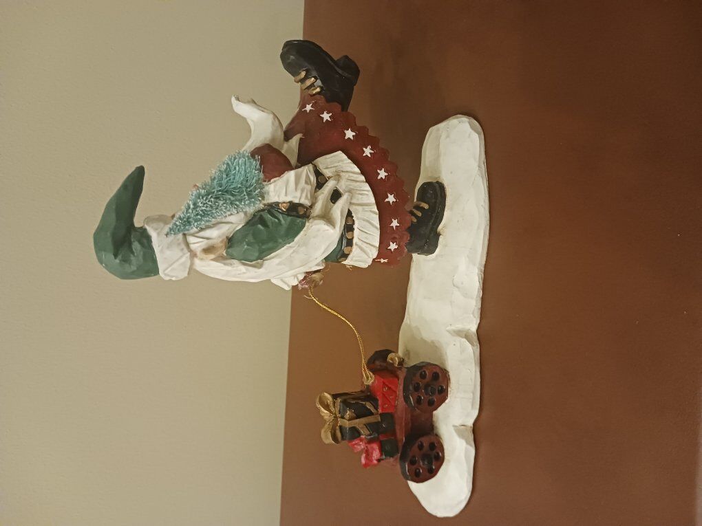 SOLD Santa and wagon