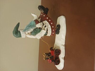 SOLD Santa and wagon