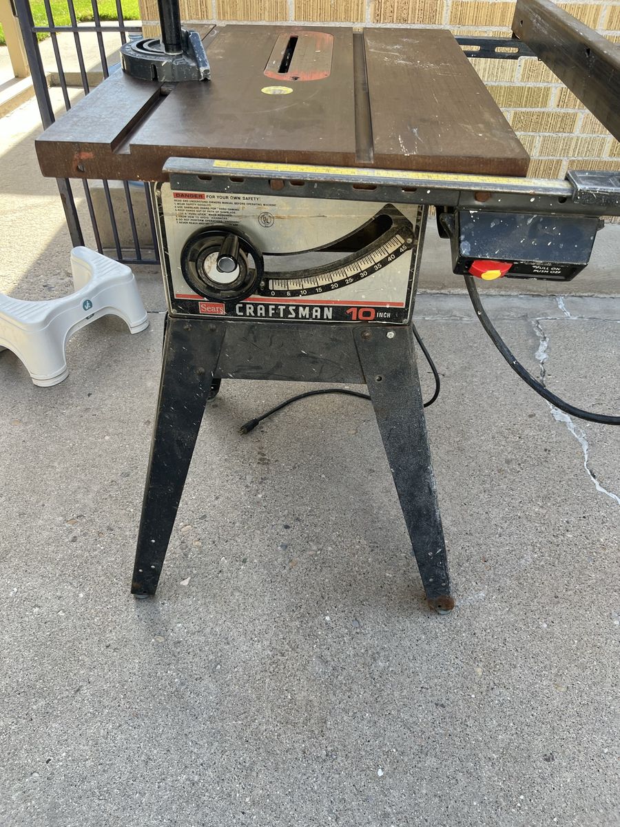Craftsman 10” Table Saw Cast Iron Top