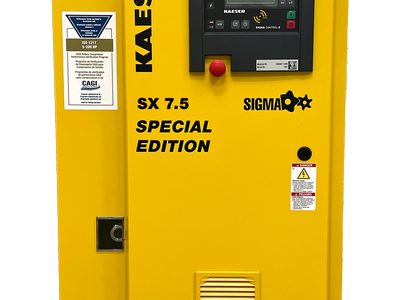 Brand New Kaeser SX7.5 Rotary Screw Air Compressor, Single Phase, 28 CFM, 100% Duty Cycle
