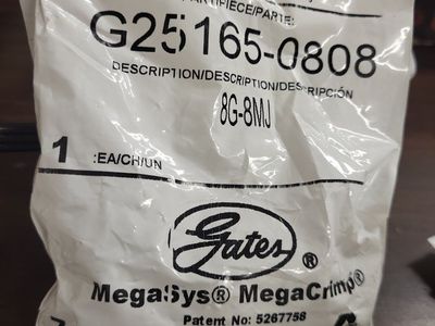 Gates MegaSys MegaCrimp G25165-0808 8G-8MJ Hydraulic Fitting