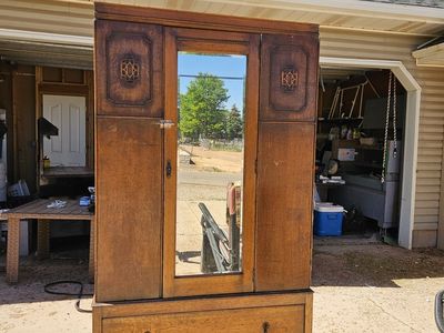 Genuine imported English antique made by Charles Dalrymple Cabinet Makers in Wallasey Village, England (circa 1900).