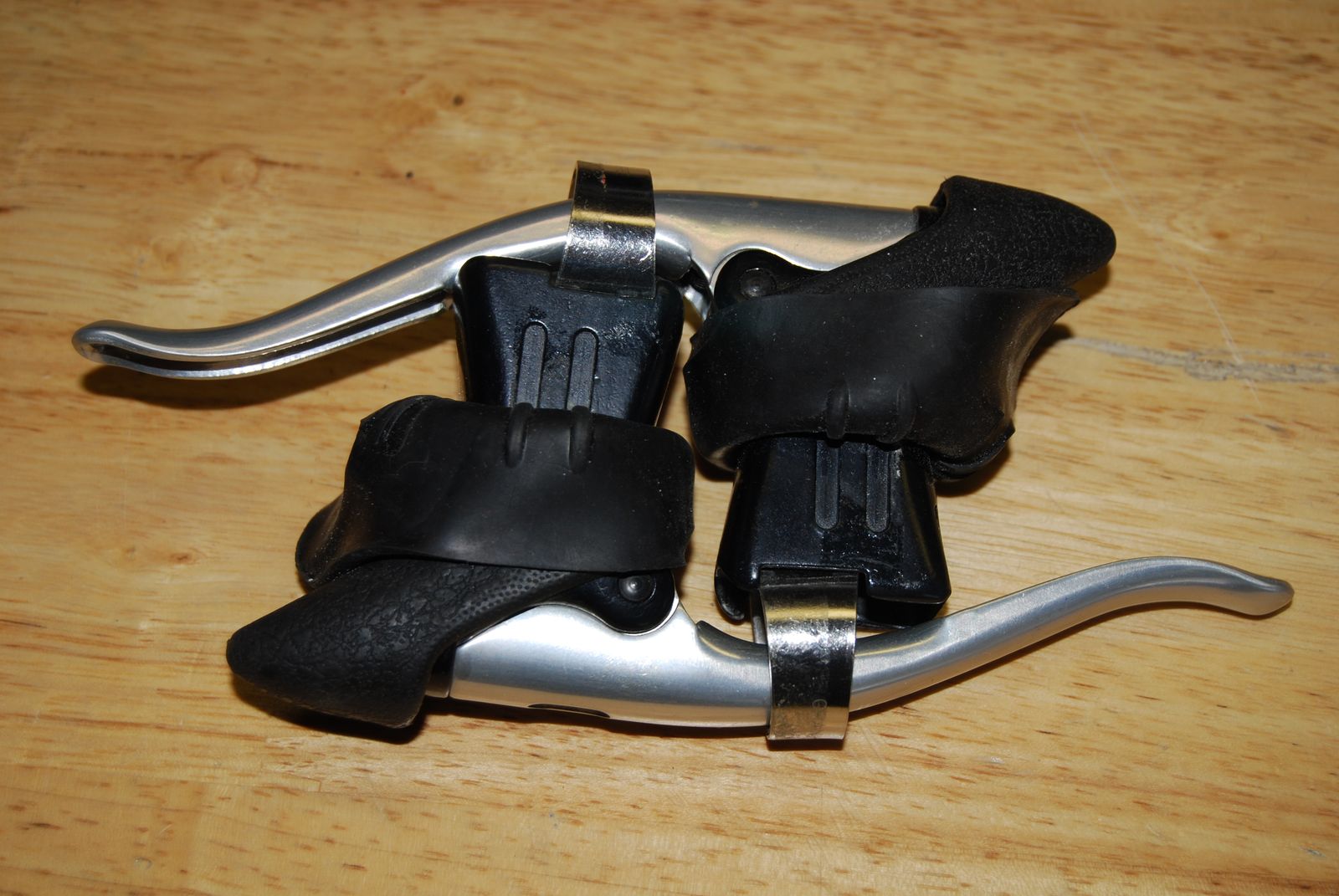 Non aero pair of bicycle brake levers.