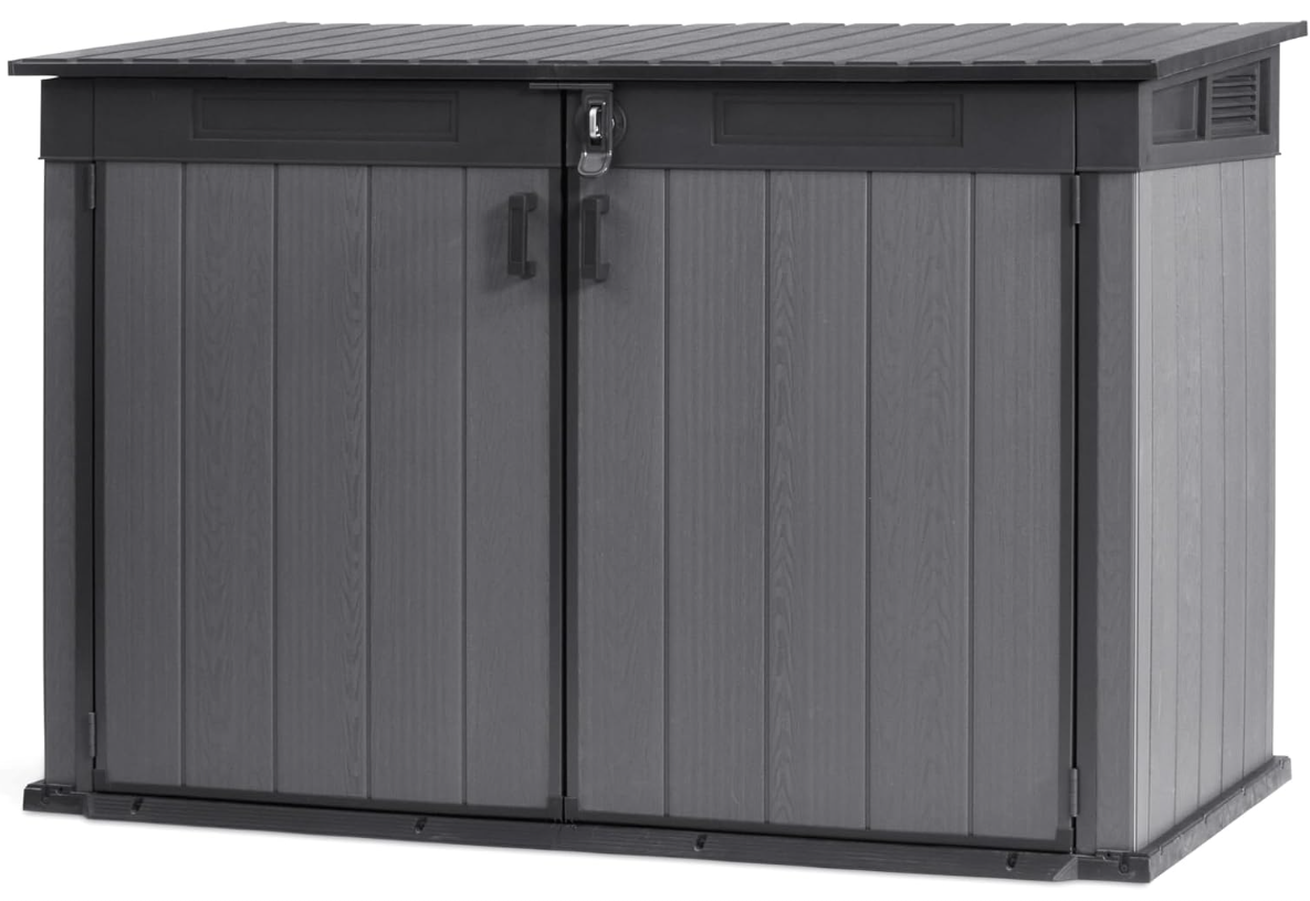 New Keter - Cortina Mega Anthracite Grey 2020L Storage Box Shed